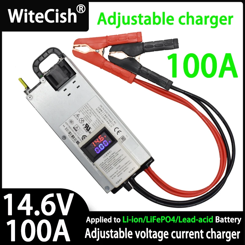 14,6 V 100 A Einstellbares Ladegerät 12,6 V 100 A 60 A Lithium-Polymer für Lithium-Ionen-Batterie Blei-Säure-Batterie 3-15 V 3-100 A 12 V 100 A – Detail 1