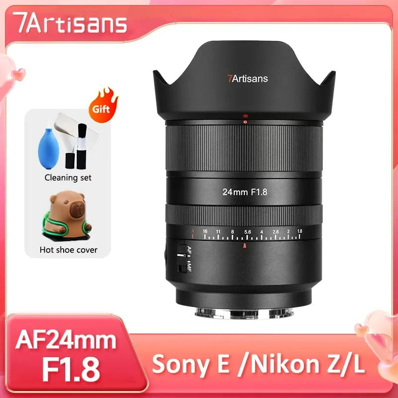 7artisans AF 24mmF1.8 عدسة ضبط تلقائي للصورة ذات إطار كامل واسع الزاوية لهاتف Sony E A7R5 Nikon Z Z5ZF L Mount