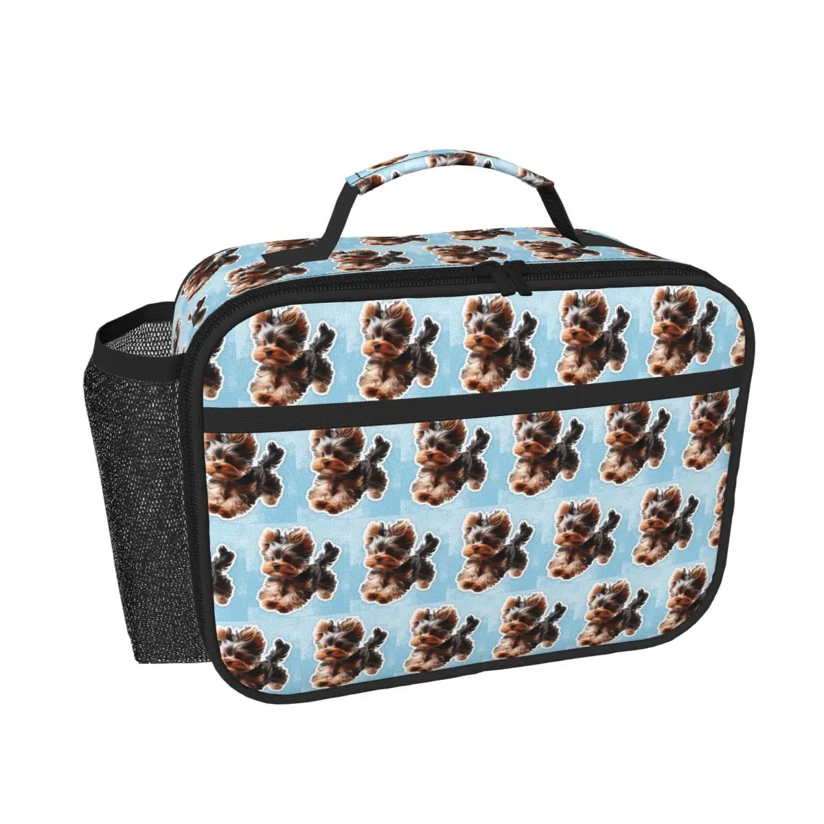 Yorkshire Terrier Dog Pattern Insulated Lunch Bag for Women Kids Leakproof Food Boxes Thermal Lunch Box Tote