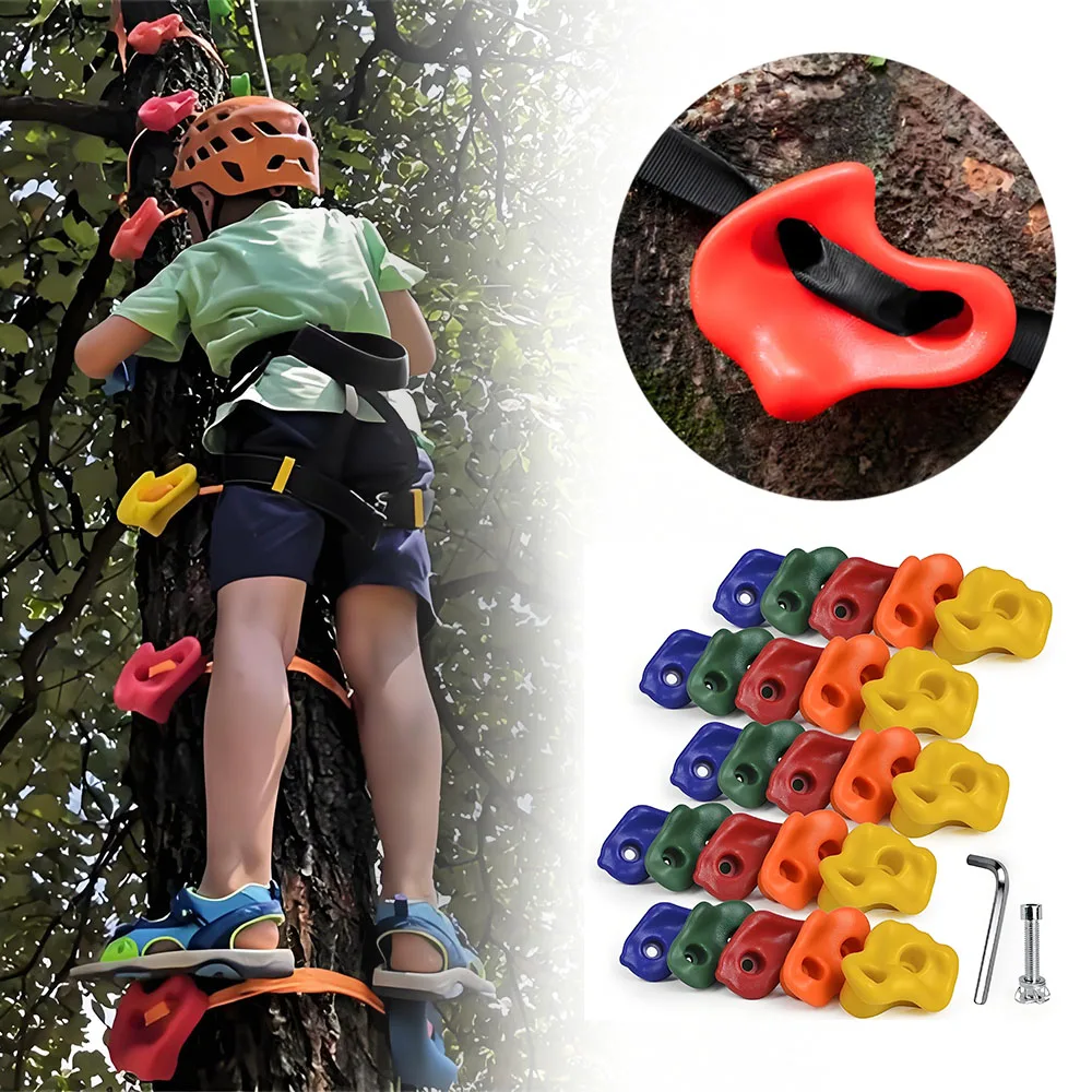 

10Pcs Rock Climbing Wall Holds Climbing Stones Kids Training Equipment DIY Artificial Rock Climbing Wall Toddler Equipment Set