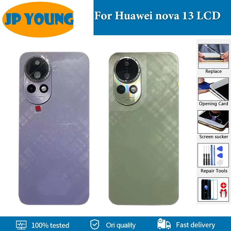 

AAA+ quality Battery Cover For Huawei nova 13 Back Cover Rear Door Housing Case For Huawei nova13 LK-AL80 Back Cover Replacement