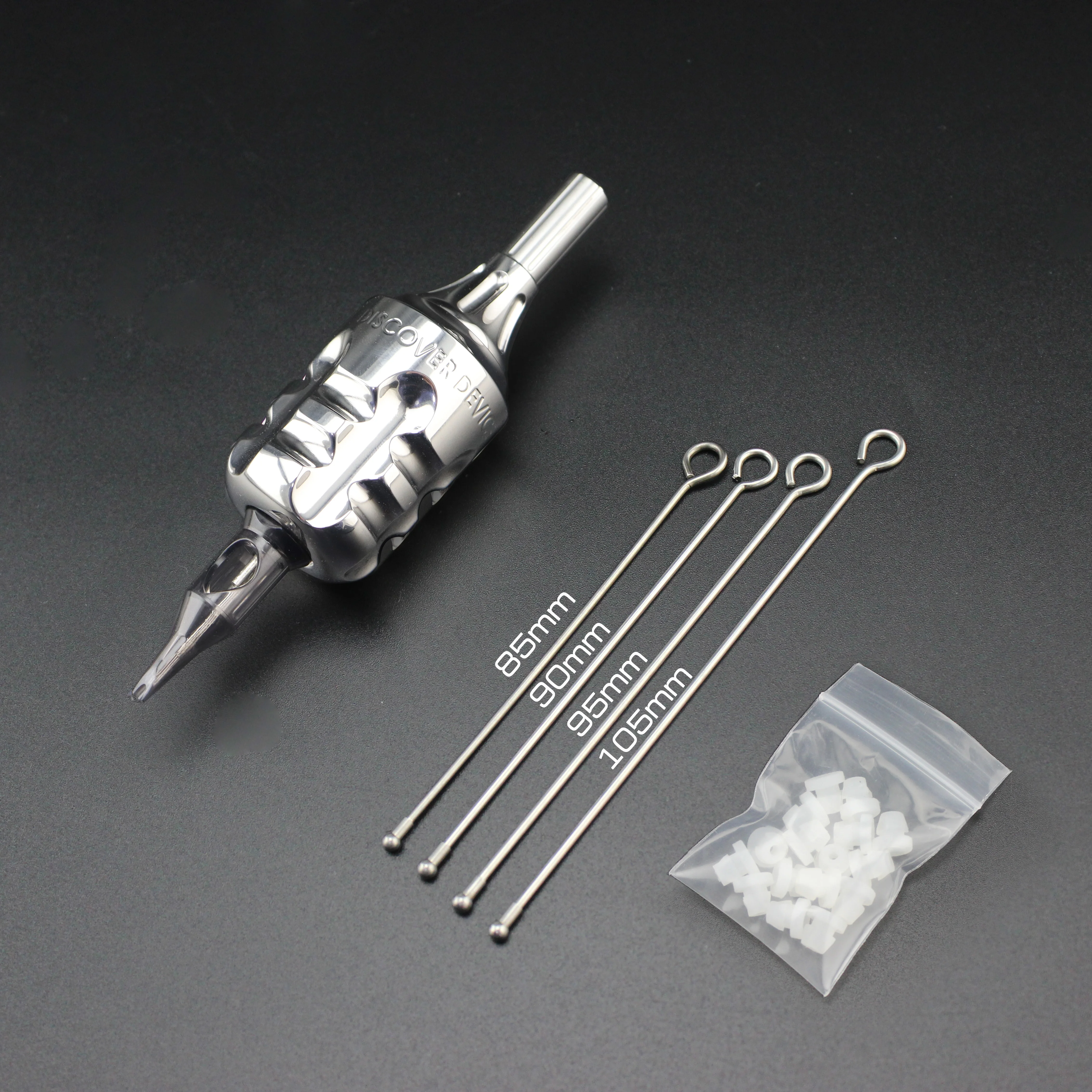 Denergy Medical Grade Stainless Steel Adjustable Cartridge Needle Coil Machine Tattoo Grip 30mm Autoclavable