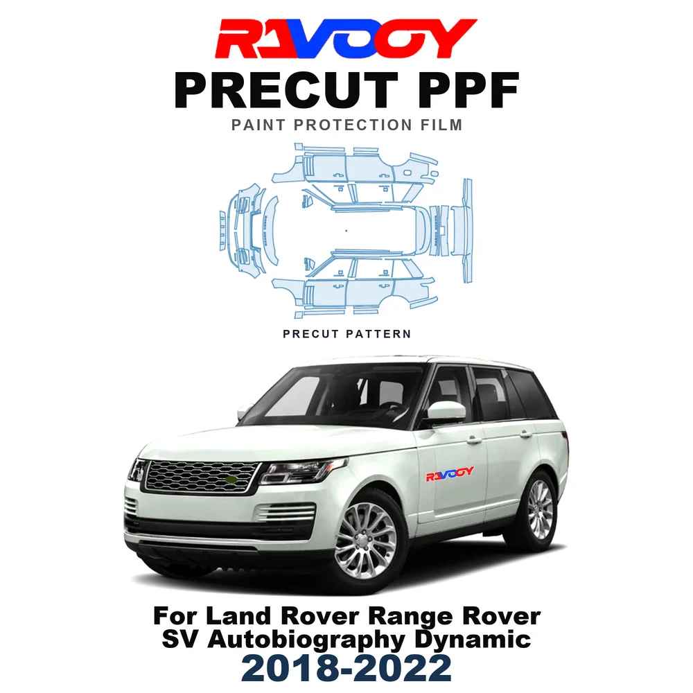 Precut PPF For Land Rover Range Rover SV Autobiography Dynamic 2018-2022 8.5mil TPU Paint Protection Film Bumper Headlight Door