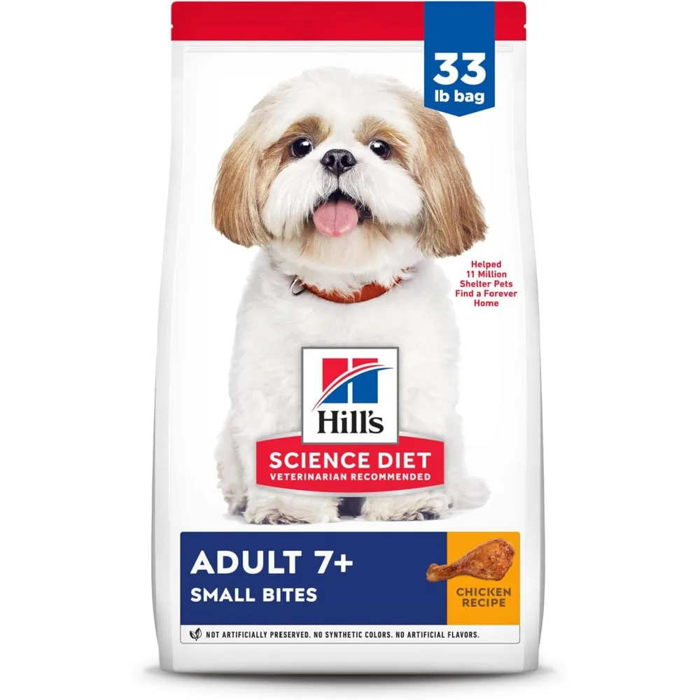 

Adult 7+, Senior Adult 7+ Premium Nutrition, Small Kibble, Dry Dog Food, Chicken, Brown Rice, & Barley, 33 lb Bag