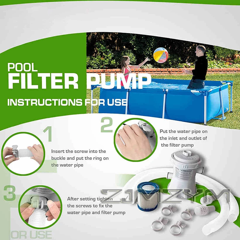 Electric Filter Pump Household Pools Cleaners Plug Water Cleaning Filters Clean Tools Circulation Pumps