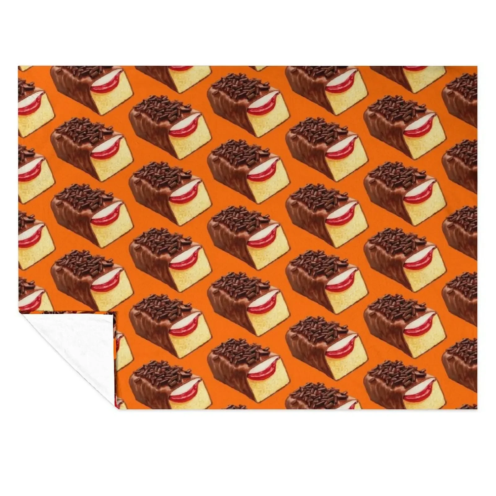 

Gansito - Orange Throw Blanket Polar Hair Flannels Thermals For Travel Blankets