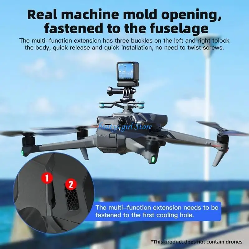 

C7AB Top Expansion Bracket Mount Extended Camera Bracket Holder Clip for for Mavic 3