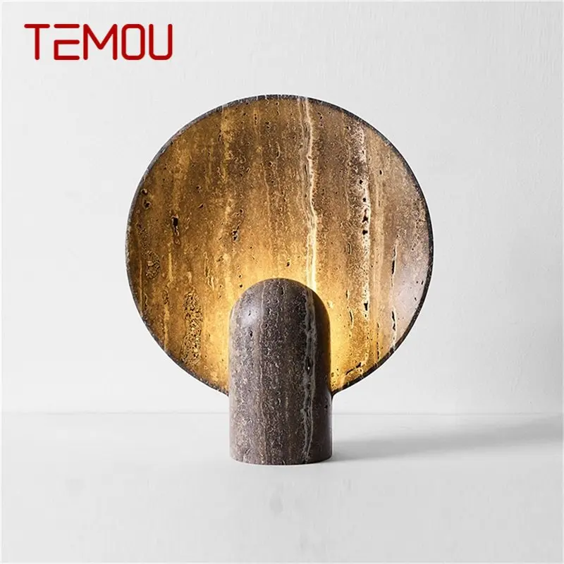 

TEMOU Nordic Resin Table Light Modern LED Simple Creative Design Desk Lamp for Home Living Room Bedroom Decorative