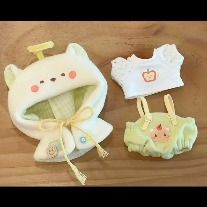 10cm Baby Clothes Cotton Doll Kawaii Rabbit Hat Suit Series Baby Clothes Cute Dolls Change For Non-Attribute Universal