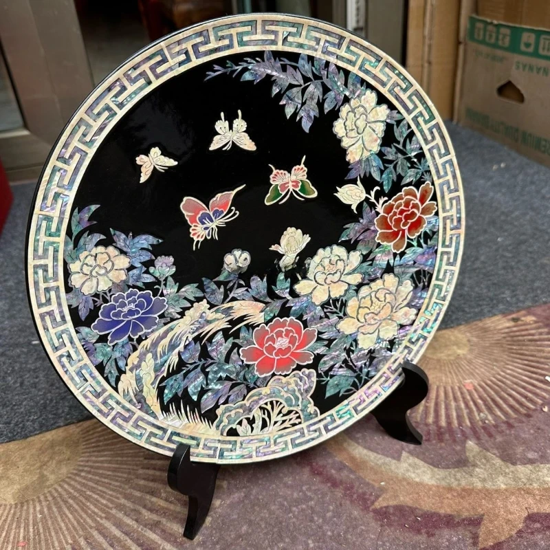 

Wood inlaid abalone shell handicrafts home ornaments