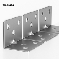 20PCS Stainless Steel Corner Code L-Shaped Furniture Corner Connector Set 90 Degree Right Angle Bracket for Home Cabinets
