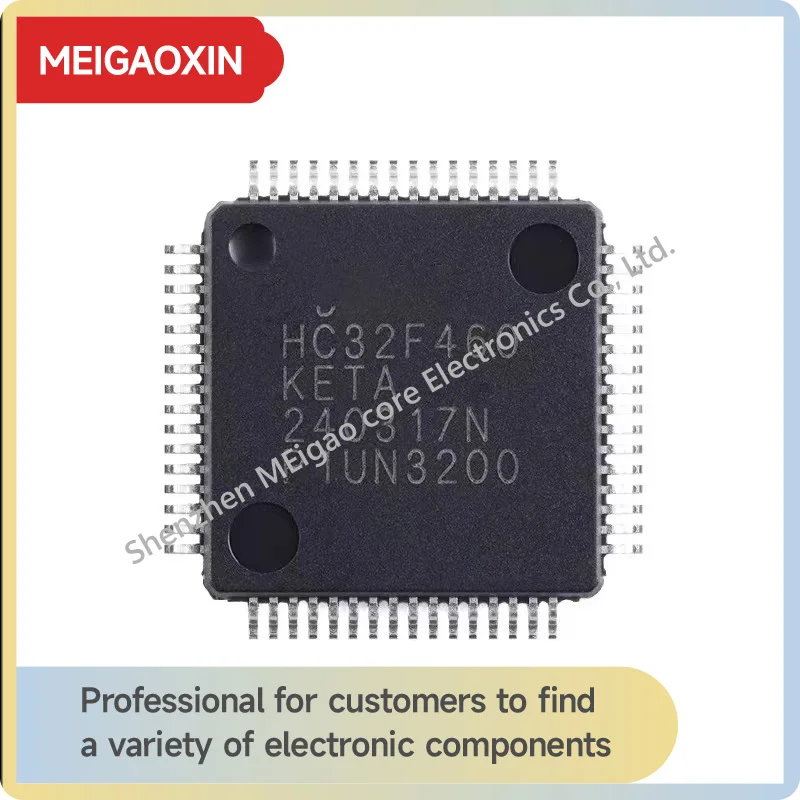 5pcs HC32F460KETA-LQFP64 Microcontroller Chips High Performance ARM Cortex-M4 Based Single Chip 32-bit MCU for Electronics