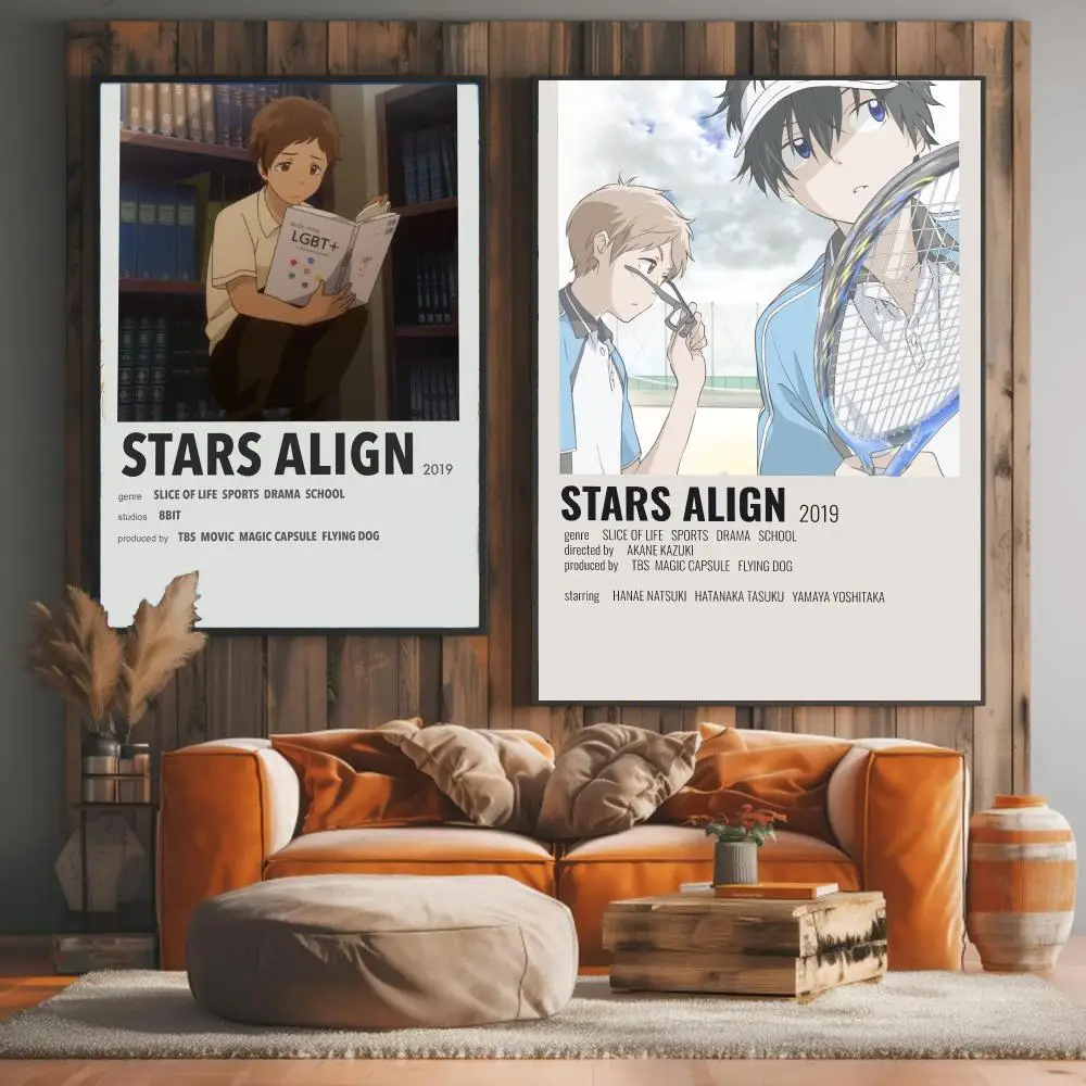 anime S-Stars Align-N Painting Calligraphy Elegant Botanical Decor for Living Room Modern Interior Design