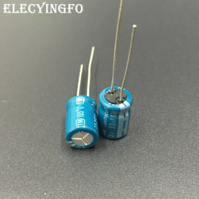 10pcs/100pcs 33uF 63V33uf  JAMICON TM Series 8x11.5mm High Quality 63V33uF Aluminum Electrolytic capacitor