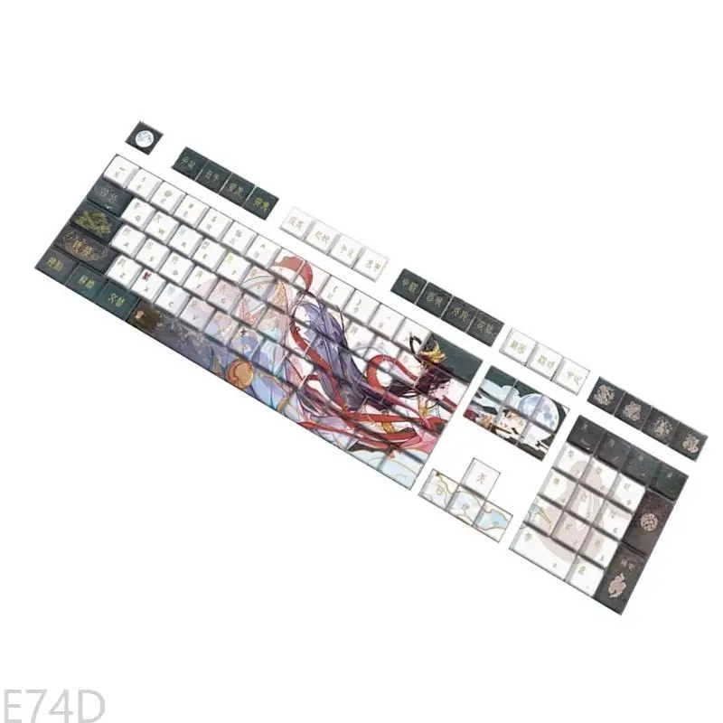 

E74d толстый набор ключей PBT 108 с китайской темой для механических клавиатур