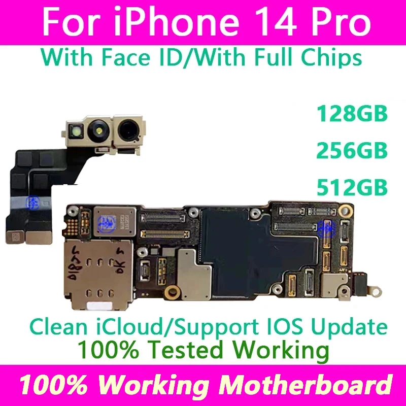 Spedizione gratuita Scheda madre iCloud pulita per iPhone 14 Pro Supporto scheda madre funzionante completa Aggiornamento iOS Piastra scheda logica