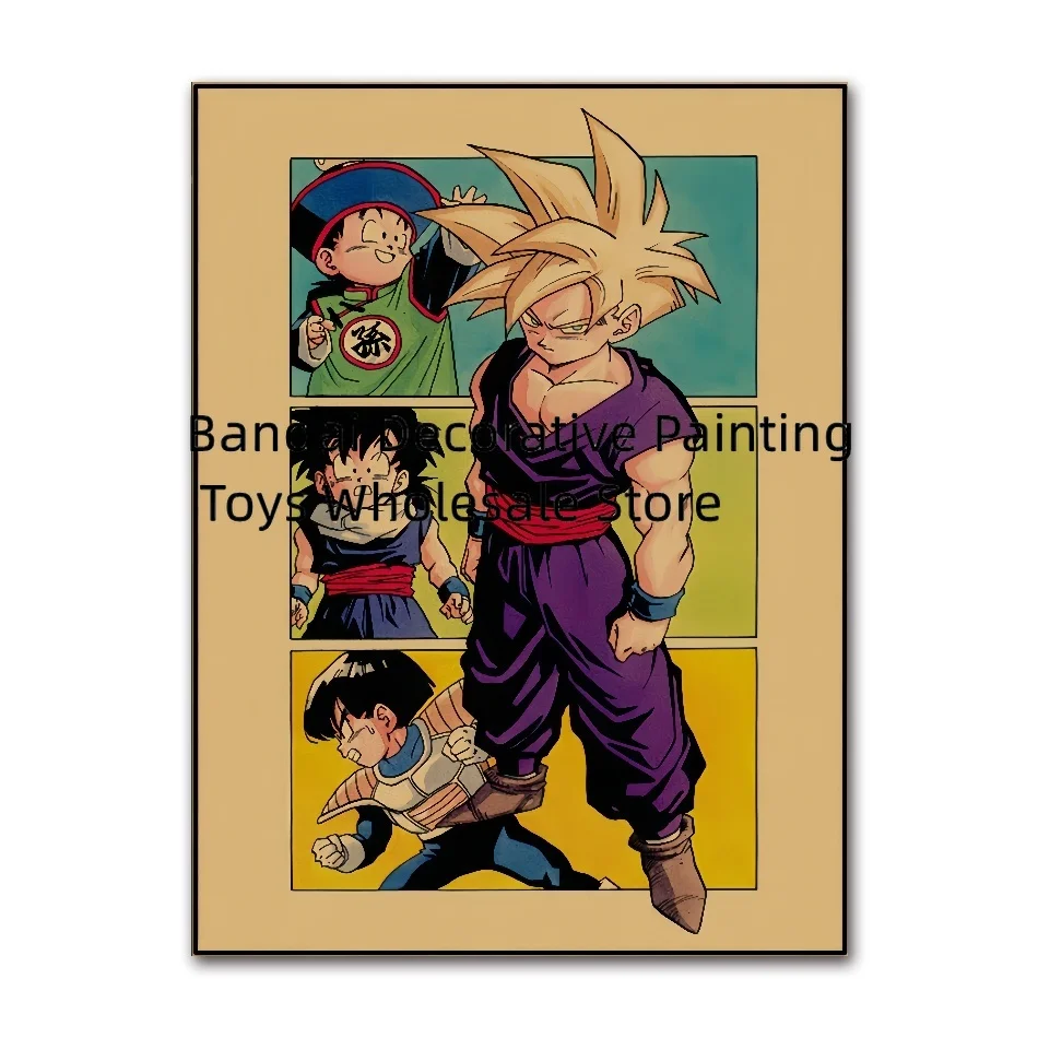 ملصق كلاسيكي أنيمي ريترو دراجون بول عالي الدقة ، غوكو ، غوهان ، فيغيتا ، بيكولو ، لوحة قماشية ، طباعة ، فن جداري ، ديكور منزلي ، هدية للأطفال