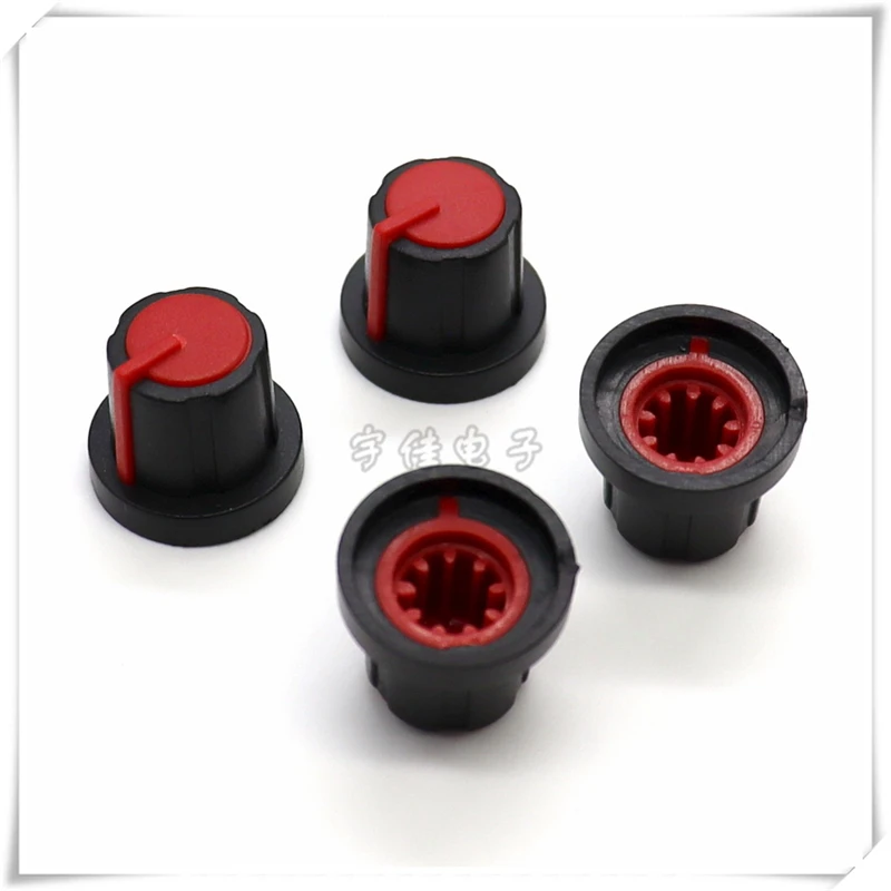 10PCS 17.5X15 Straw Hat Type Knob Cap 6MM Flower Handle Potentiometer Knob Power Amplifier Knob Volume Adjustment Cap