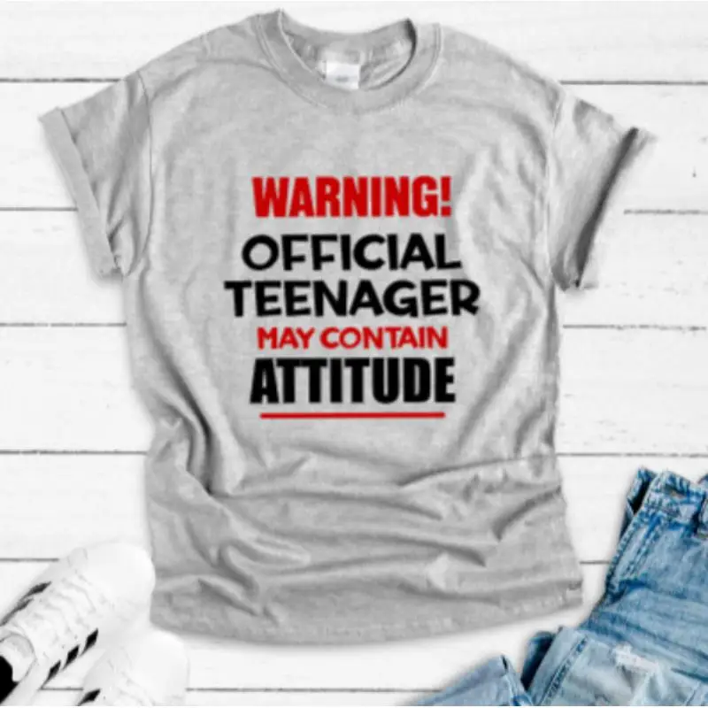 

Warning Official T Shirtnager May Contain Attitude Birthday Gray Shirt