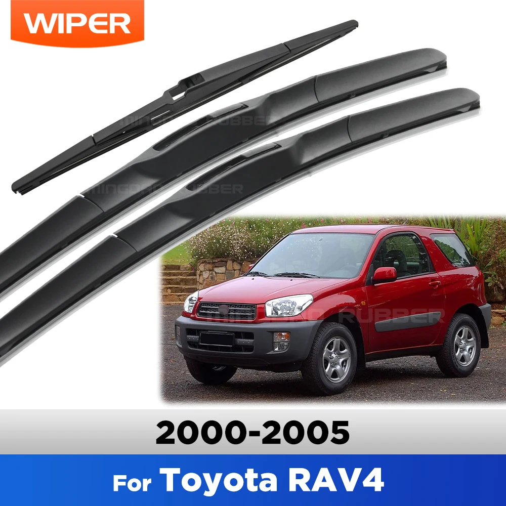

For Toyota RAV4 XA20 2000-2005 2001 2002 2003 2004 Wiper Front & Rear Wiper Blades Windshield Windscreen Window 24"+19"+12"