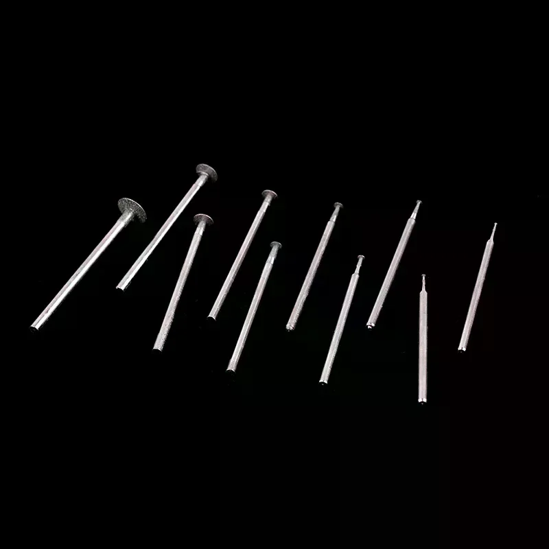 /TPz/Grinding Bit Accessory Ultra-Thin T Head Shank Diamond Mounted Point Stone Jade Carve Polish Engrave Tool 10PCS