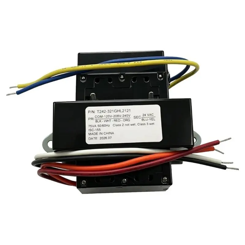 A96I-90-T75C3 Foot Mount Control Transformer 75VA 24V AC With Circuit Breaker For Heating& Cooling Systems