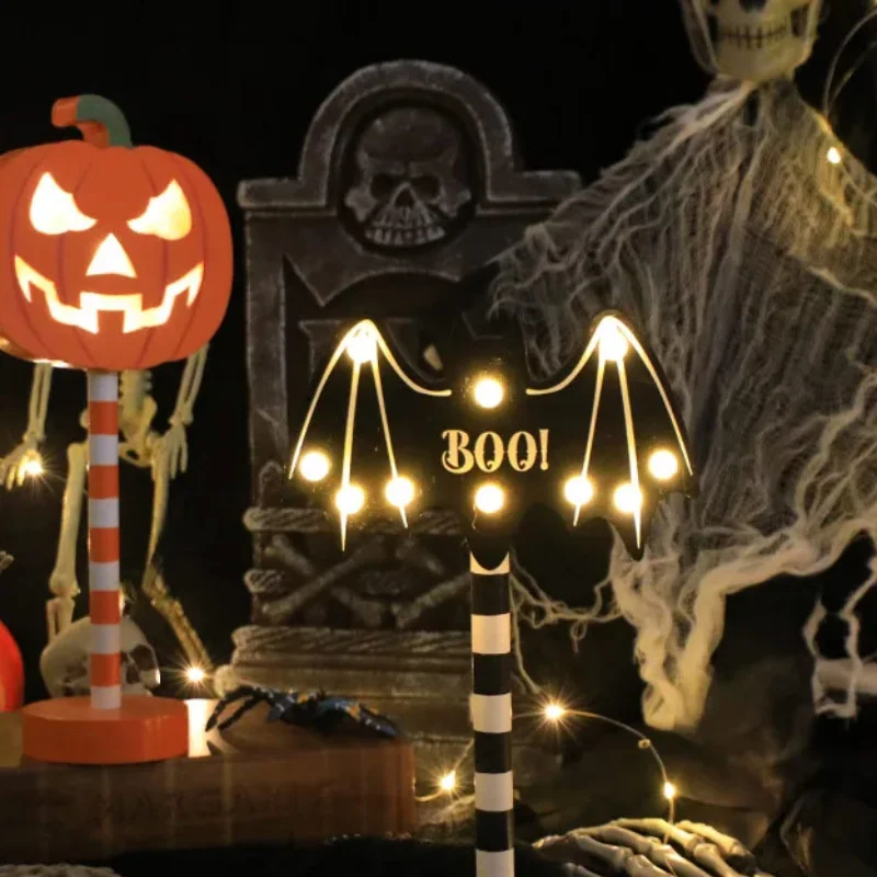 할로윈 LED 야간 조명 호박 유령 분위기 조명 배터리 구동 방수 야외 정원 침실 축제 파티 장식