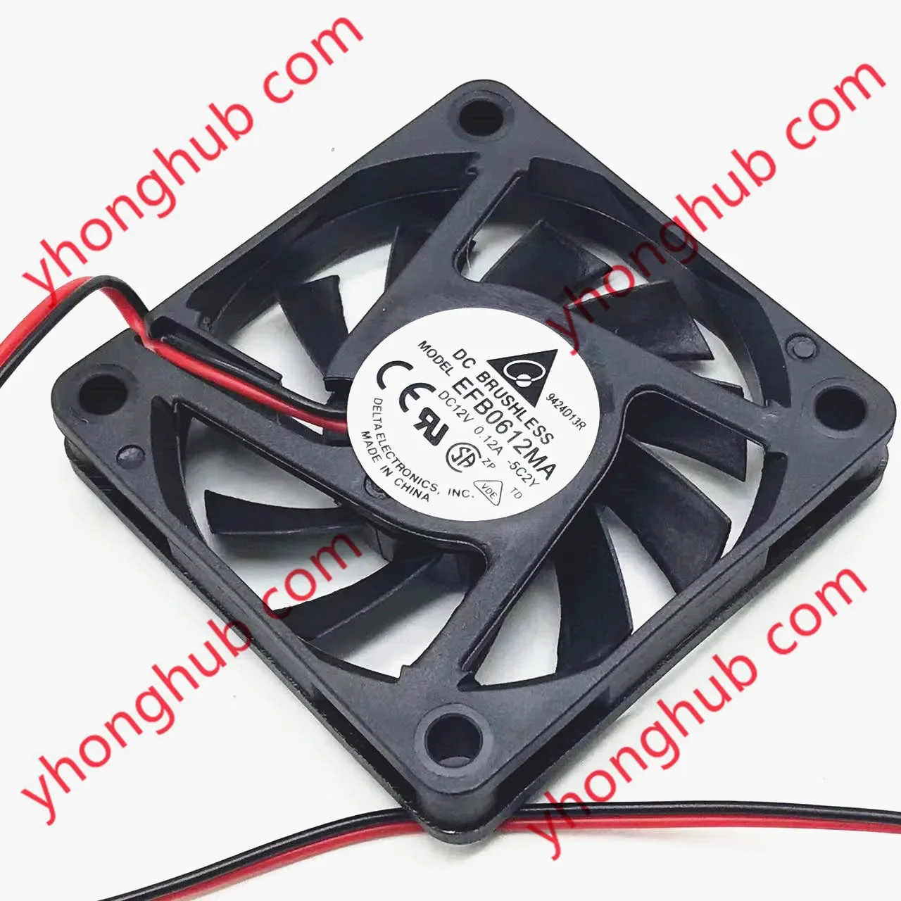 Delta Electronics EFB0612MA DC 12V 0.12A 60x60x10mm Server Cooling Fan