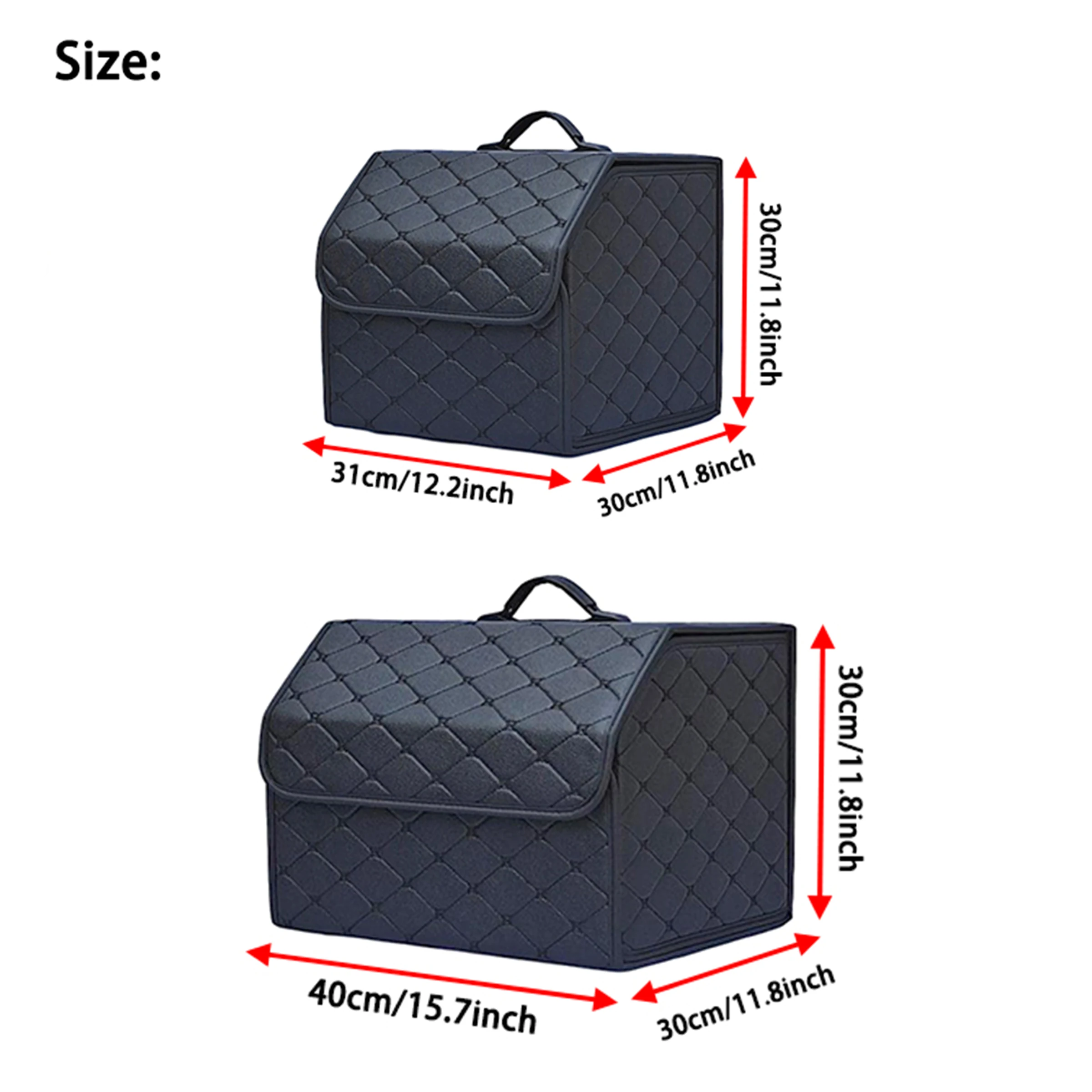Foldable Car Trunk Storage Bin, Large Capacity Portable Vehicle Organizer Box, Collapsible Auto Cargo Storage Container