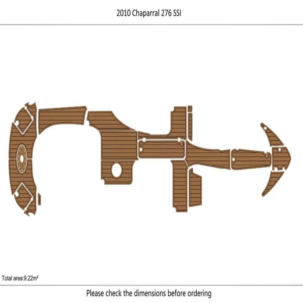 

2010 Chaparral 276 SSI cockpit & Swim Platform 1/4" 6mm EVA Teak deck floor SeaDek MarineMat Gatorstep Style Self Adhesive