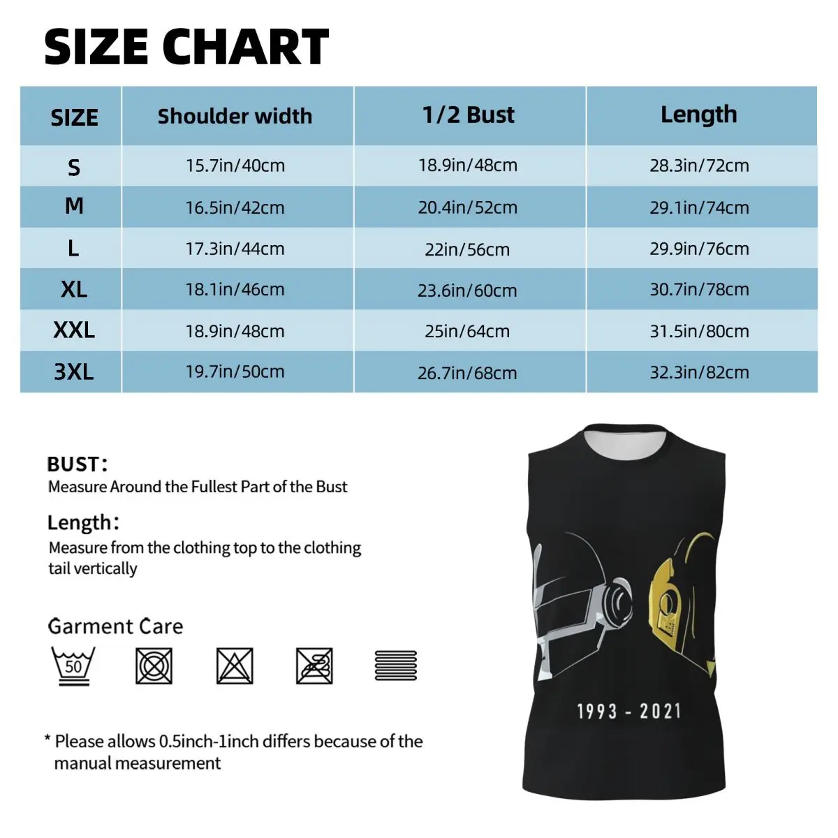 Daft Punk Electronic Music Band Tribute Helmet Art Men Sleeveless T-shirt Casual Hip Hop Street Style Beach Holiday Tank Tops