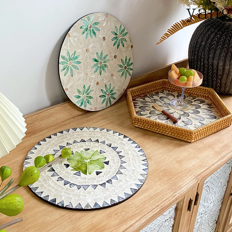 CX rattan shell creative color storage polygon home living room coffee dining room tray