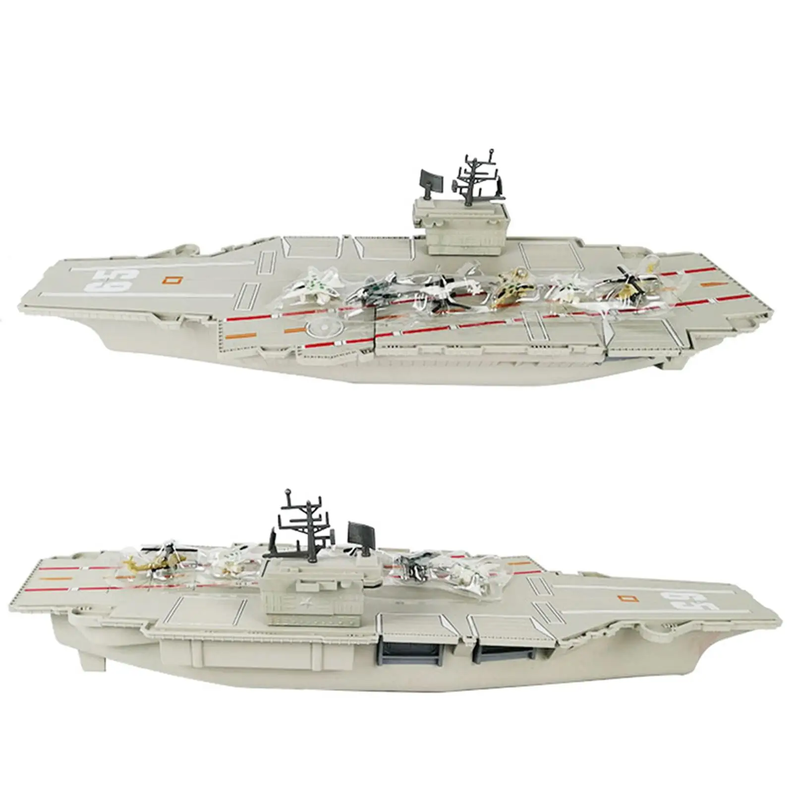 1pc 1:730 Aircraft Carrier Model with 6 Airplane Landing Kids Ship Toy Gifts Office Decor