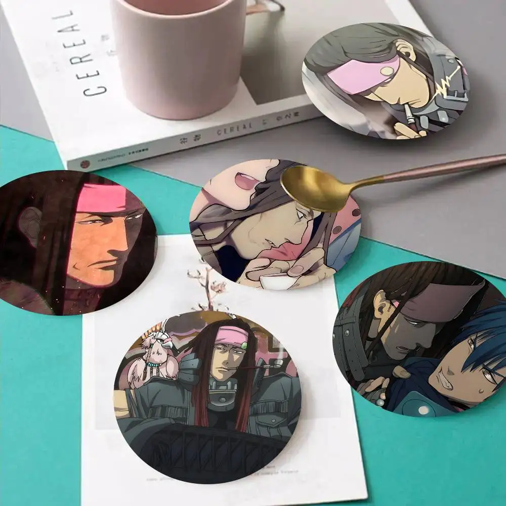 1pc Mink Game D-DRAMAtical Murder Wooden Coaster Colour Printing Cup Mat Home Desk Decoration Gifts