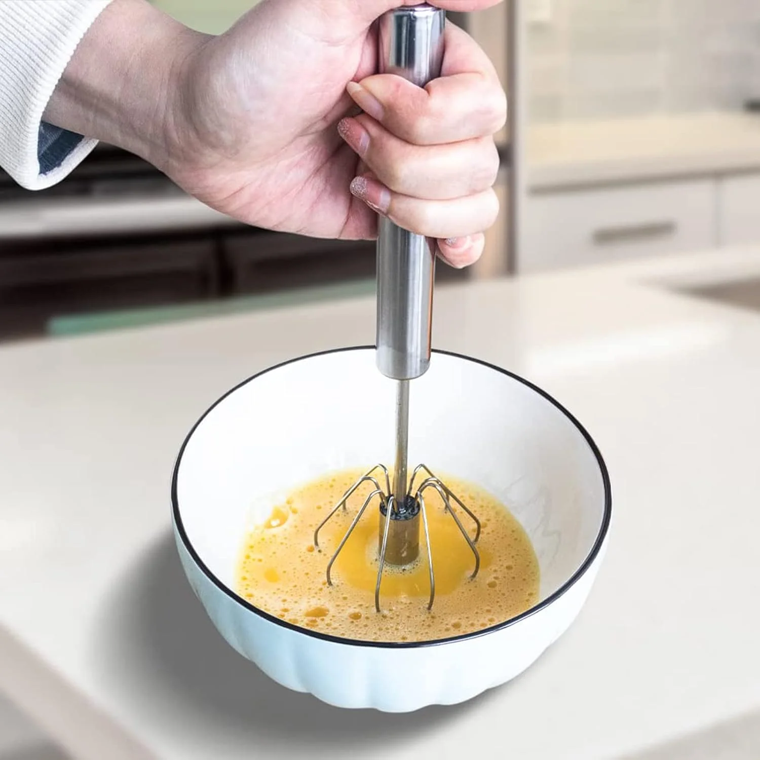 Frullino per le uova Frusta per uova semiautomatica Montalatte Montalatte Montalatte Frusta Frullatore Schiuma Maker Per Latte Cappuccino Cioccolata Calda Mi