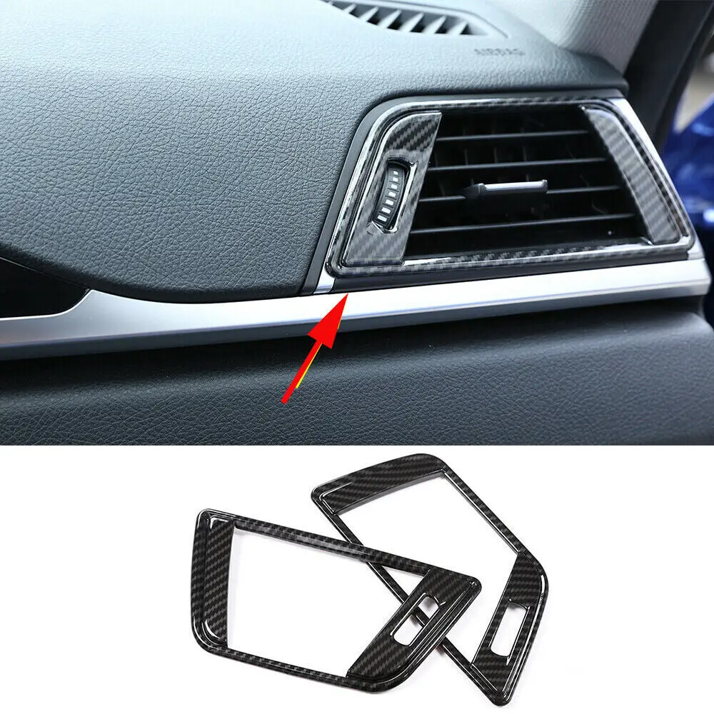 Carbon Brazed Sedan Front  Outlet Cover Decoration  Suitable For BMW 3 Series F30 F31 F32 F33 F34 F36 2012-2018