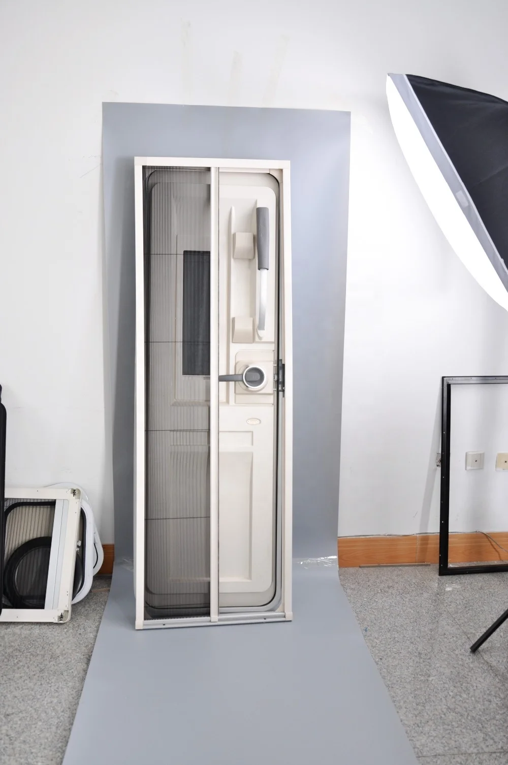 Aluminum Alloy Caravan Rv Entry Screen Doors European Door With Fly Screen - Rv Motorhome Camper Trailer