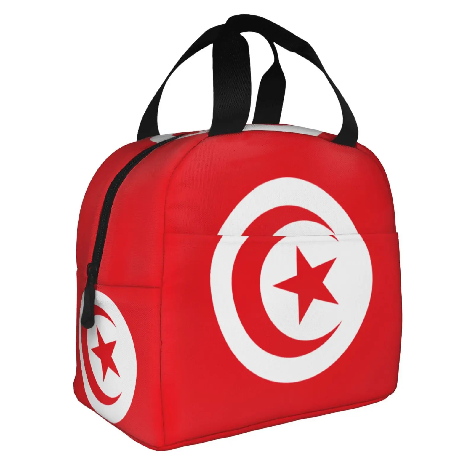 bandeira-da-tunisia-padrao-lancheira-isolada-o-pesadelo-antes-do-natal-portatil-termico-cooler-lunch-box-container-tote-bags