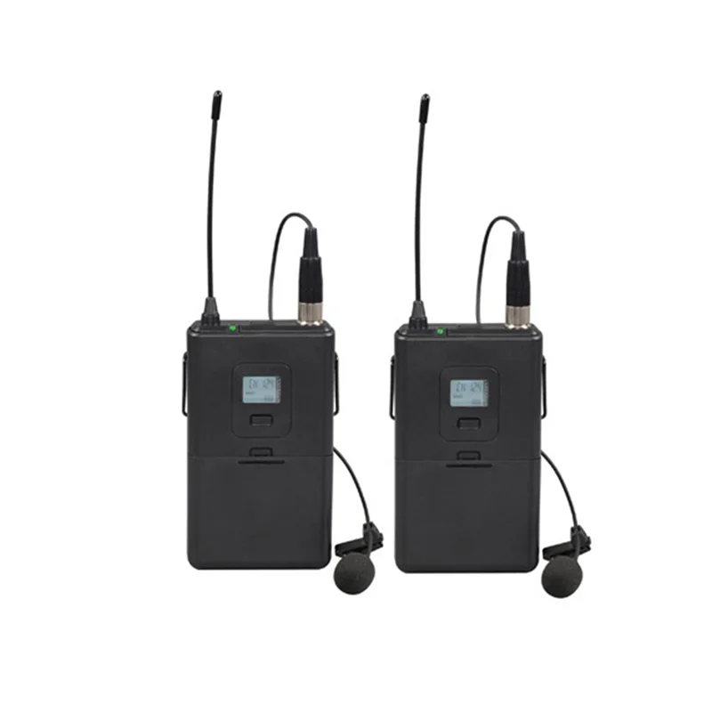 

Professional Dynamic Lavalier Microphone Withreceiver One-To-Two Wireless Mic Stage Singing KTV Audio Karaoke System US Plug-AU4