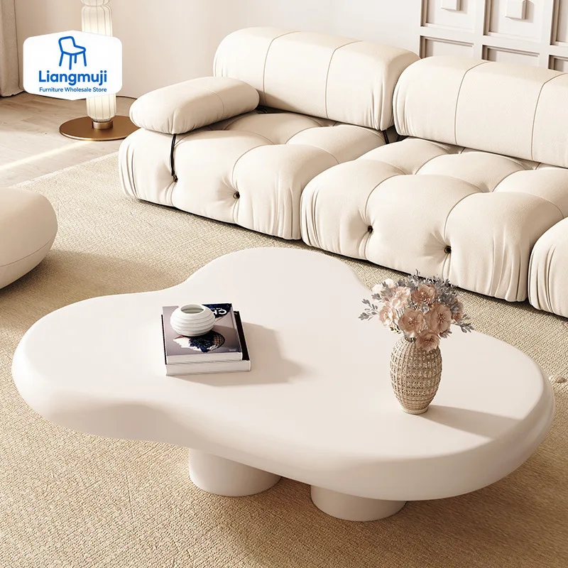Cream Wind Cloud Tea Table Nordic Simple Style Special Shaped Modern Living Room Creative Tea Table Furniture sofa side table