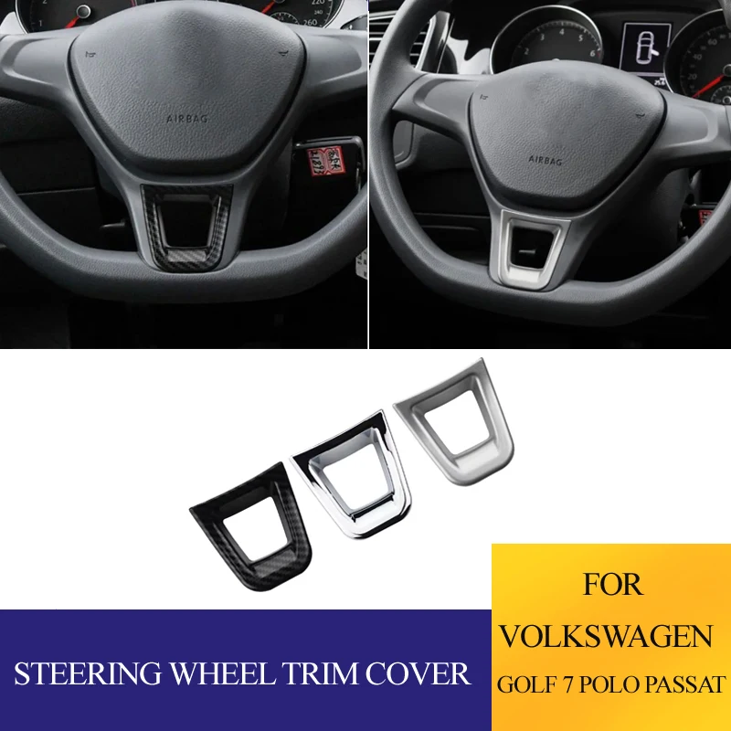Für Volkswagen Golf 7 GTi MK7 POLO 2014 2015 Jetta MK6 Passat B7 2015 B8 Auto lenkrad dekorative abdeckung Zubehör