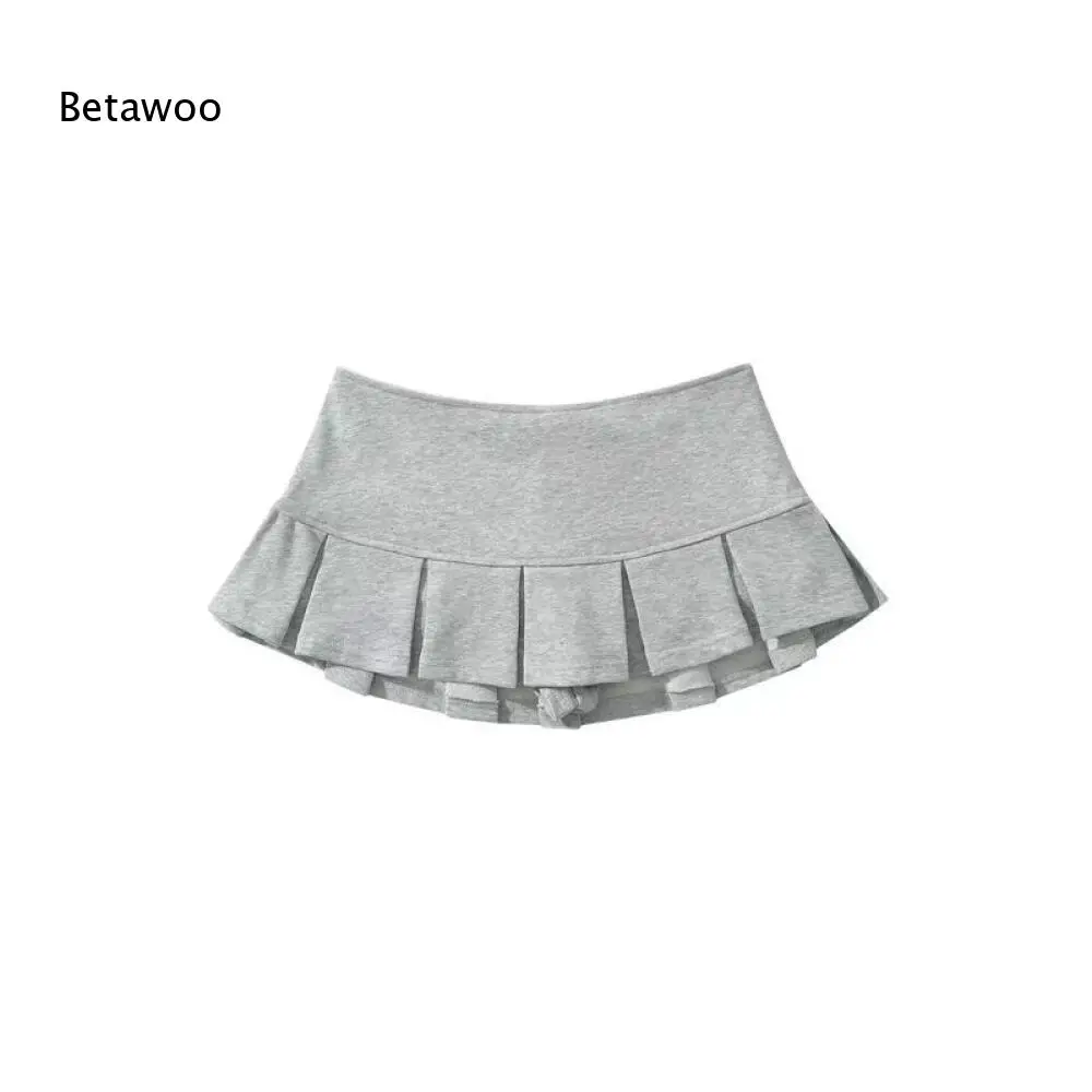 

Preppy Style Gray Pleated Tennis Skort