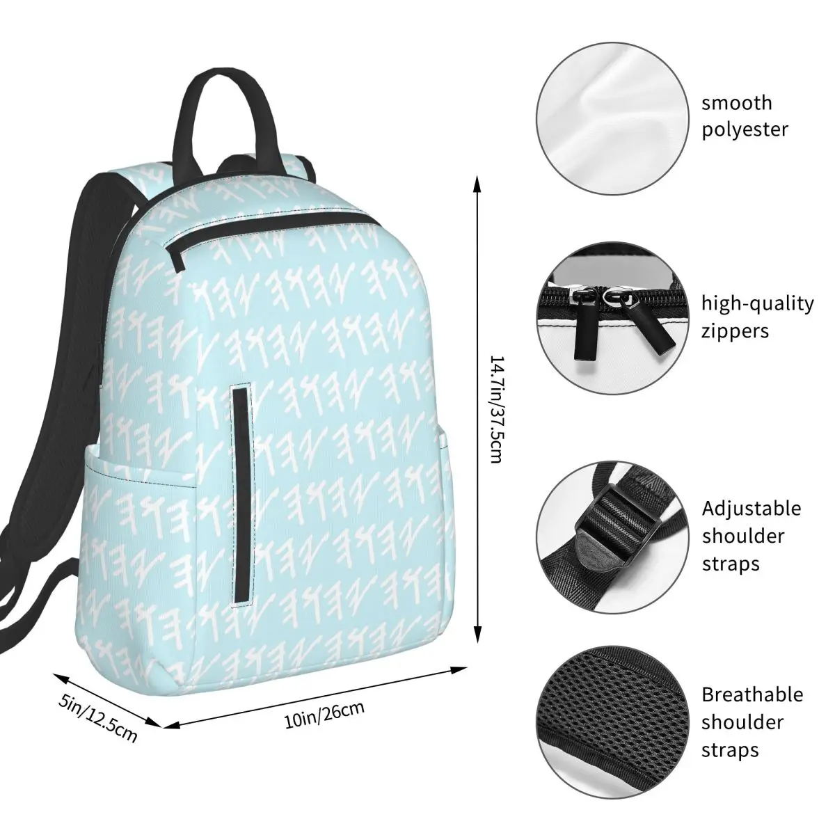 Old Hebrew Name Of God Yahuah Backpack Student BookBag Boys Girls School Bag Laptop Shoulder Bags Men Women