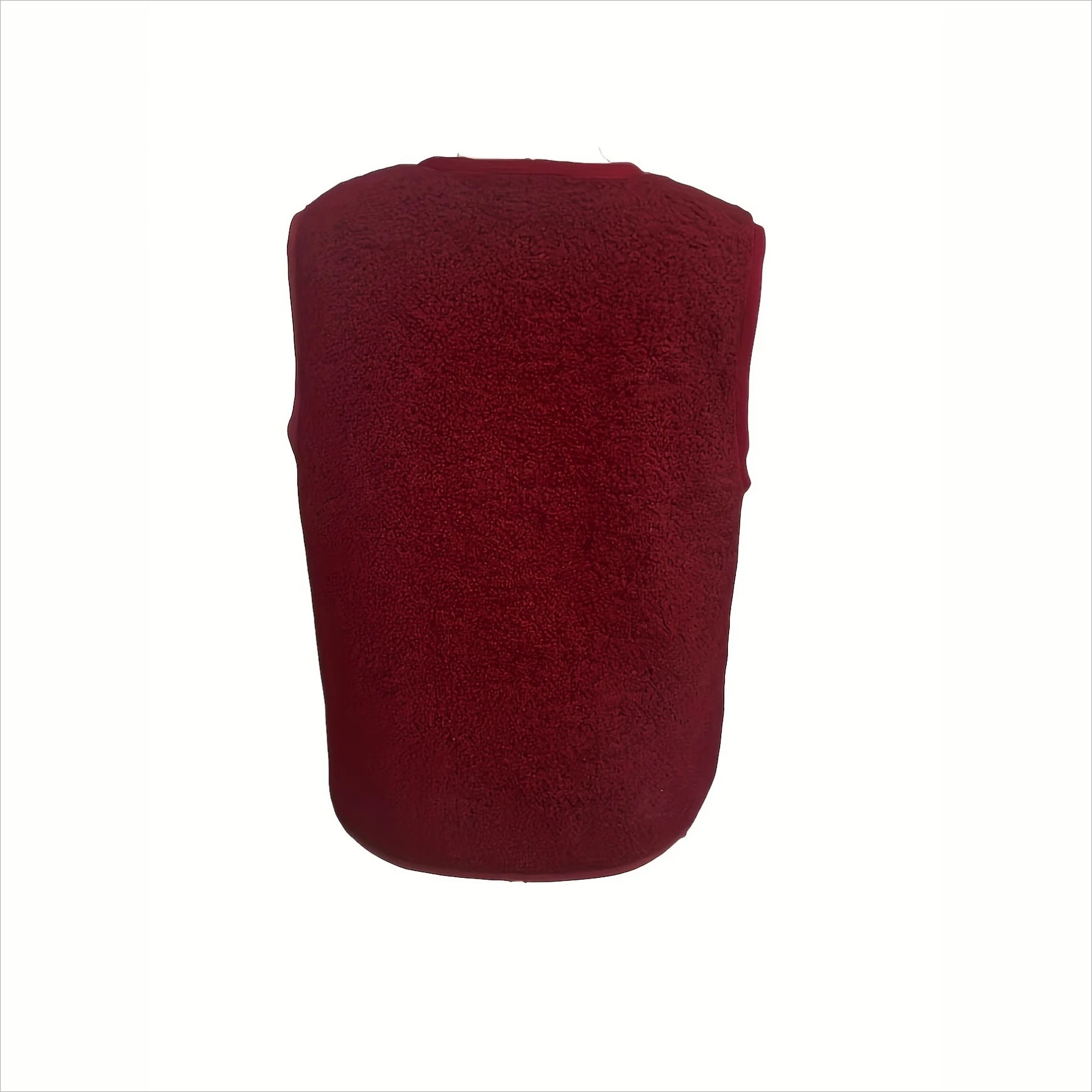 Red Short Faux Lamb Fur Vest Leisure Losse Furry Jackets Single-breasted V Neck Plush Cardigans Winter Warm Women's Fluffy Vests