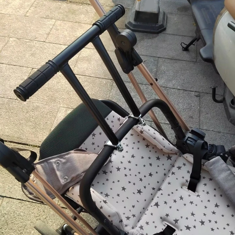 Baby Carriage Handle Extension Adjustable For 22mm To 38mm Tube Comfortable Ergonomic Design For Smooth Pushing 15UB