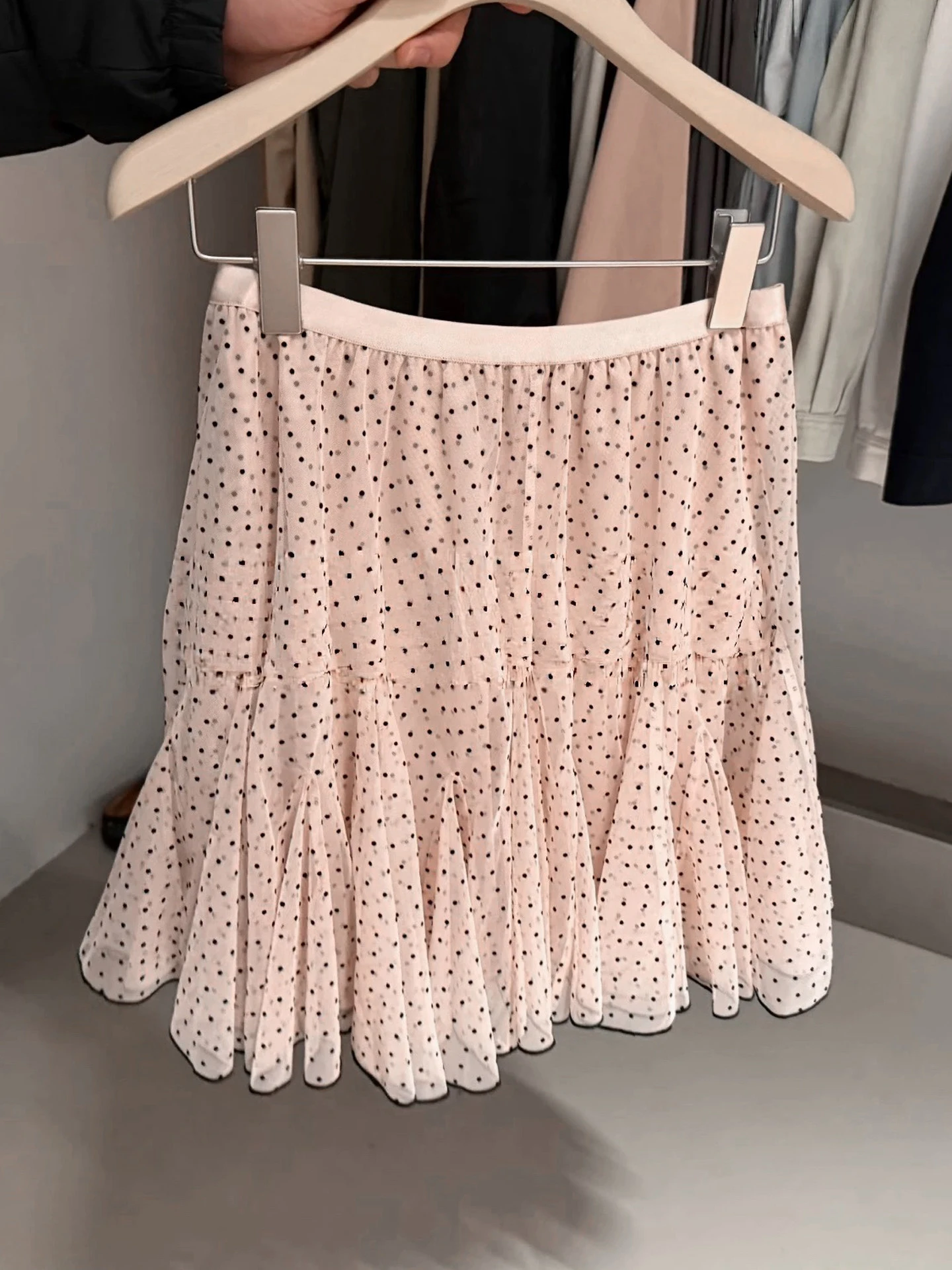 Slimming High Waist A-Line  Skirt Summer New Arrival Light Thin Gingham Print Women's Short Skirt Puffy Cake Style