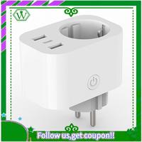 Reliable-Tuya Smart Plug European German Standard Voice-Controlled Wi-Fi Socket Timer Remote Control Energy Monitor EU Plug