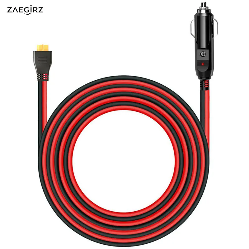 

3m 1.5m XT60 to Cigarette Lighter 12V 24V Charging Cable for Anker SOLIX ALLPOWERS R2500 Ecoflow Bluetti DJI Power Stations.