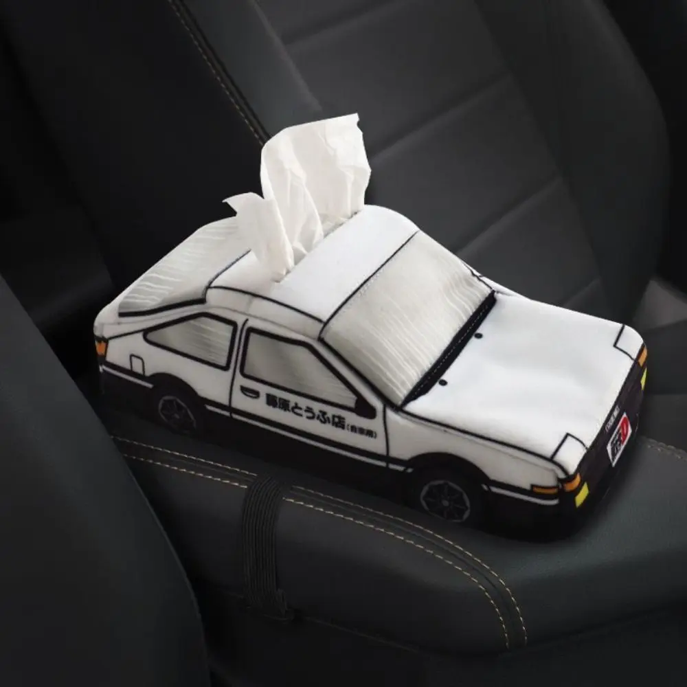 

Cartoon Car Figure Tissue Box Anime Creative Car Armrest Box Plush Japanese Style Desktop Storage Case Car Interior Accessories
