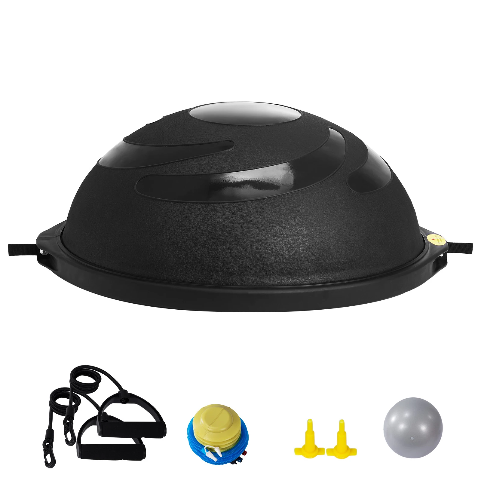 SucceBuy Half Exercise Ball Trainer 26 inch Balance Ball Trainer 1500lbs Capacity Stability Ball Yoga Ball with Resistance Bands